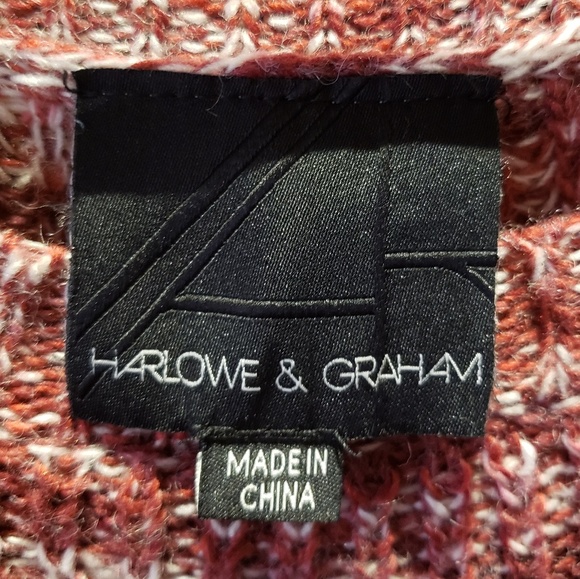 Harlow & Graham Oversized Woolen Sweater - Red M - Picture 4 of 4